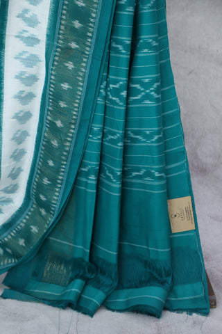 Green Pochampalli Cotton Ikat Saree - SRGPCIS225