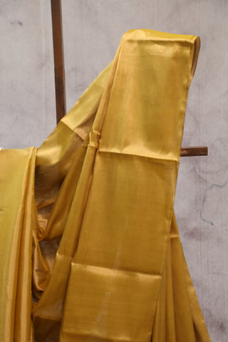 Yellow Chanderi Tissue Silk Saree-SRYCTSS111