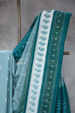 Green Pochampalli Cotton Ikat Saree - SRGPCIS225