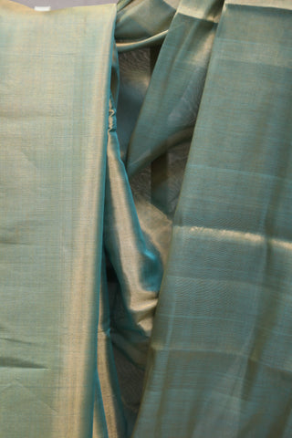 Two Tone Blue Chanderi Tissue Silk Saree-SRTTBCTSS112