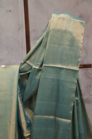 Two Tone Blue Chanderi Tissue Silk Saree-SRTTBCTSS112