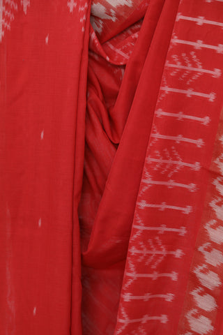 Red Pochampalli Cotton Ikat Saree - SRRPCIS277