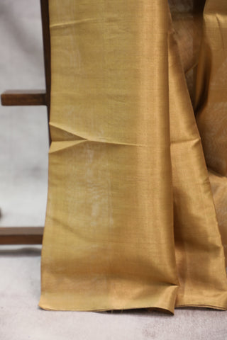 Two Tone Yellow Chanderi Tissue Silk Saree-SRTTYCTSS114