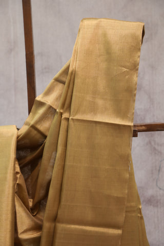 Two Tone Yellow Chanderi Tissue Silk Saree-SRTTYCTSS114