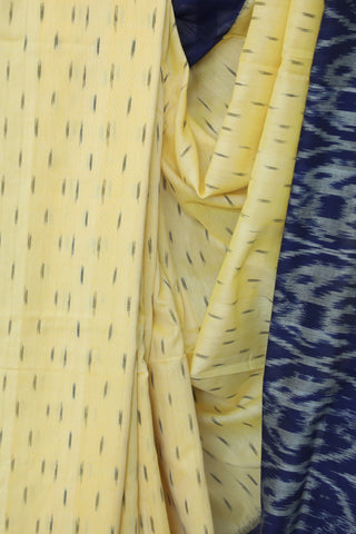 Yellow Pochampalli Cotton Ikat Saree - SRYPCIS280