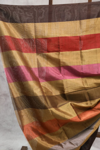 Mustard Yellow Chanderi Tissue Silk Saree-SRMYCTSS123