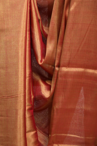 Two Tone Orange Chanderi Tissue Silk Saree-SRTTOCTSS113