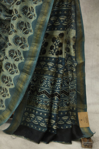 Light Blue Colour Cotton Silk Chanderi Saree  - SRLBCSCS49EX