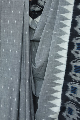 Grey Pochampalli Cotton Ikat Saree - SRGPCIS262