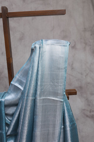 Sky Blue Tissue Tussar Silk Saree-SRSBTTSS67