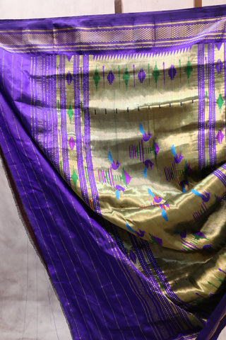 Violet Silk Paithani Saree - SRVSPS330