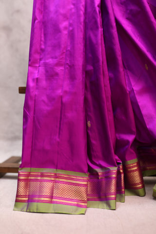 Purple Silk Paithani Saree - SRPSPS327