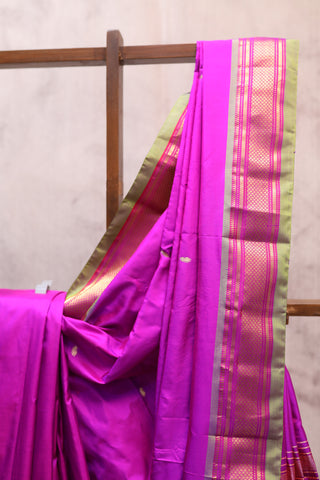 Purple Silk Paithani Saree - SRPSPS327