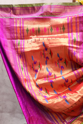 Purple Silk Paithani Saree - SRPSPS327