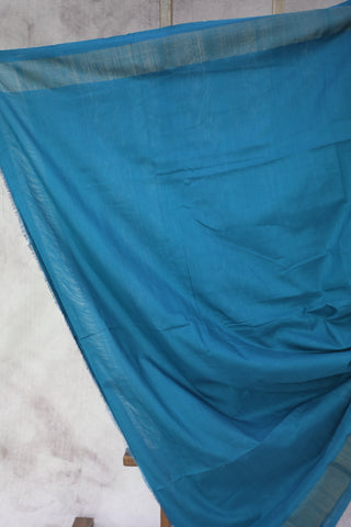 Teal Blue Pochampalli Cotton Ikat Saree - SRTBPCIS254