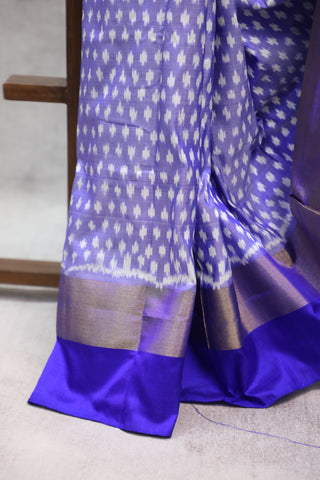 Blue Pochampalli Silk Ikat Saree-SRBPSIS129