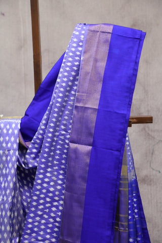 Blue Pochampalli Silk Ikat Saree-SRBPSIS129