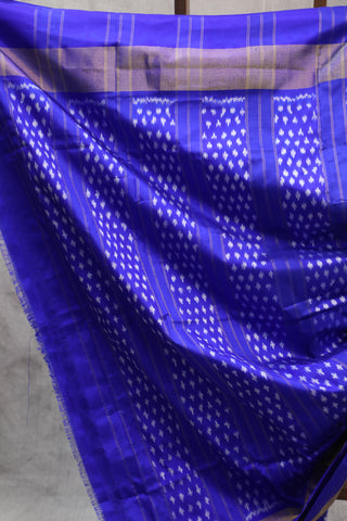 Blue Pochampalli Silk Ikat Saree-SRBPSIS129