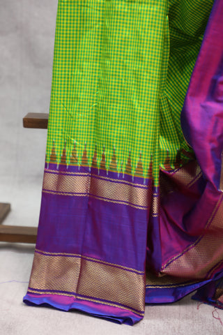 Green Pochampalli Silk Ikat Saree-SRGPSIS128