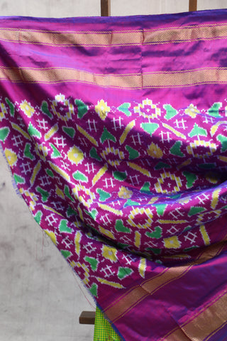 Green Pochampalli Silk Ikat Saree-SRGPSIS128