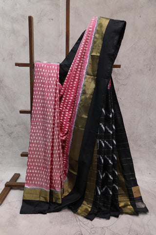 Pink Pochampalli Silk Ikat Saree-SRPPSIS126