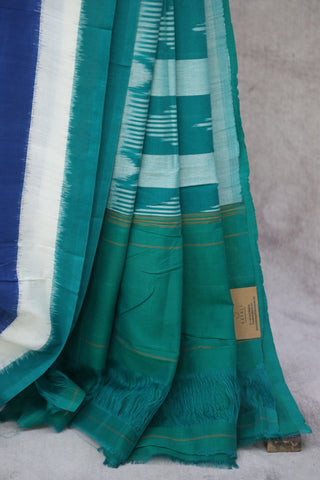 Blue Pochampalli Cotton Ikat Saree - SRBPCIS269