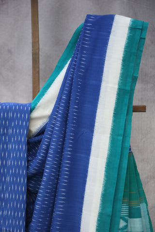 Blue Pochampalli Cotton Ikat Saree - SRBPCIS269