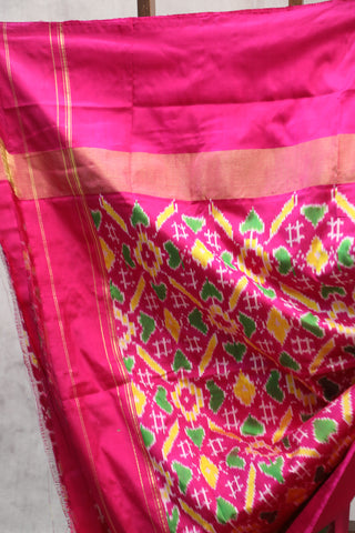 Green Pochampalli Silk Ikat Saree-SRGPSIS125