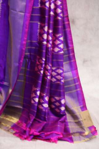 Purple Pochampalli Silk Ikat Saree-SRPPSIS123