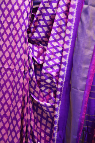 Purple Pochampalli Silk Ikat Saree-SRPPSIS123