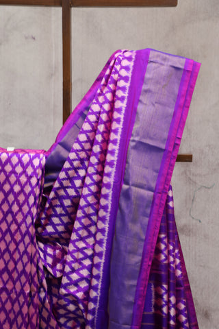 Purple Pochampalli Silk Ikat Saree-SRPPSIS123