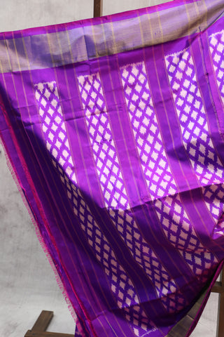 Purple Pochampalli Silk Ikat Saree-SRPPSIS123