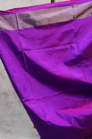 Purple Pochampalli Silk Ikat Saree-SRPPSIS123