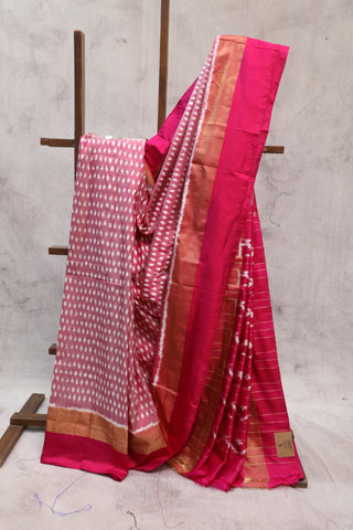 Pink Pochampalli Silk Ikat Saree-SRPPSIS122