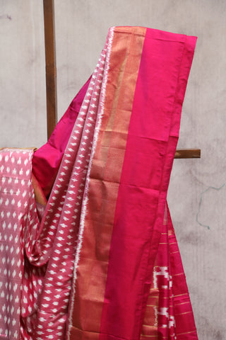 Pink Pochampalli Silk Ikat Saree-SRPPSIS122