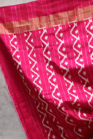 Pink Pochampalli Silk Ikat Saree-SRPPSIS122