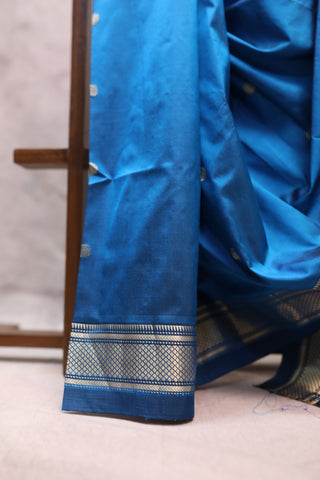 Teal Blue Silk Paithani Saree - SRTBSPS348