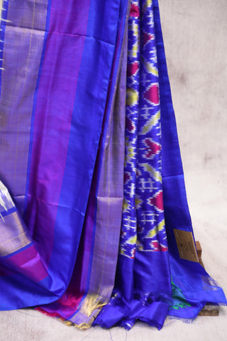 Off-White Pochampalli Silk Ikat Saree-SROWPSIS121