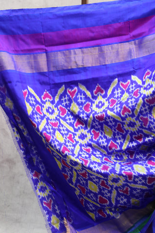 Off-White Pochampalli Silk Ikat Saree-SROWPSIS121