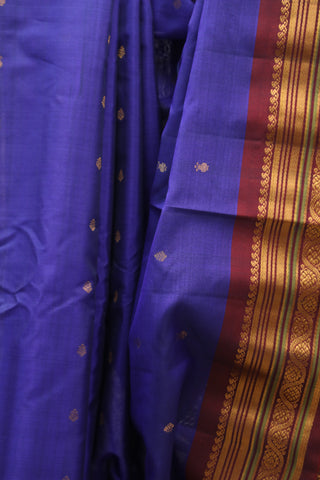 Blue Gadwal Cotton Silk Saree - SRBGCSS19