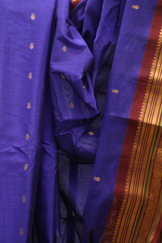 Blue Gadwal Cotton Silk Saree - SRBGCSS20