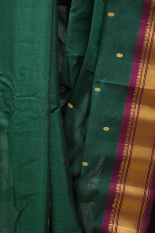 Green Gadwal Cotton Silk Saree - SRGGCSS16