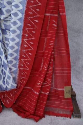 Blue Pochampalli Cotton Ikat Saree - SRBPCIS276