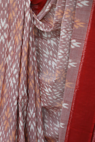 Red Pochampalli Cotton Ikat Saree - SRRPCIS275