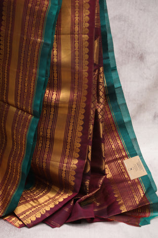 Grey Gadwal Cotton Silk Saree - SRGGCSS18