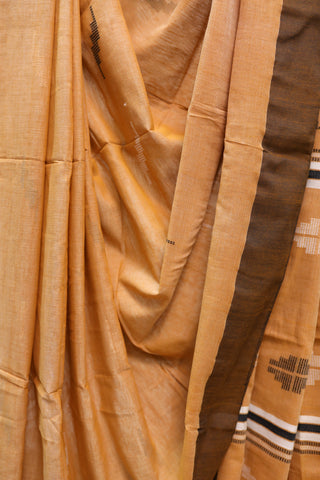 Rust Orange Cotton Rasgulla Jamdani Saree-SRRORCJS133