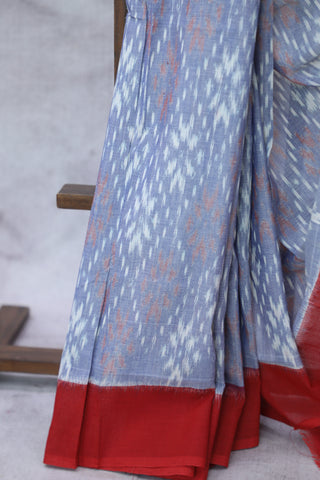 Blue Pochampalli Cotton Ikat Saree - SRBPCIS283