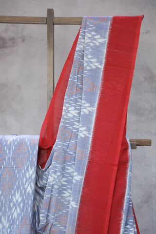 Blue Pochampalli Cotton Ikat Saree - SRBPCIS283