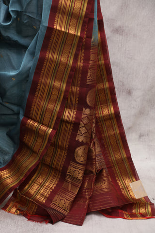 Grey Gadwal Cotton Silk Saree - SRGGCSS11