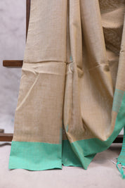 Pastel Brown Cotton Star Jamdani Saree - SRPBSCJS140